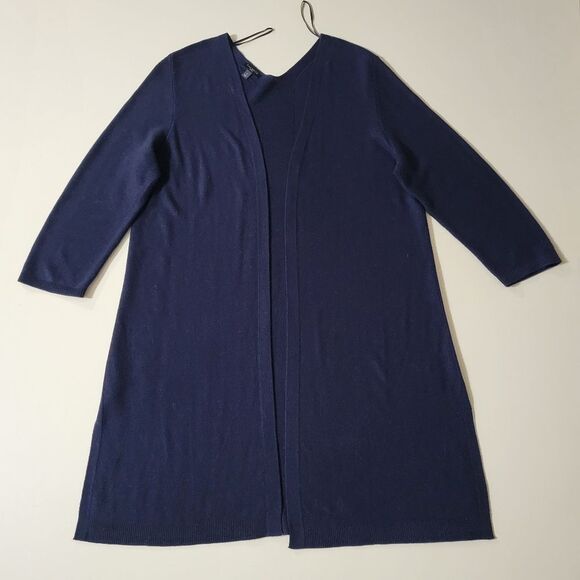 Talbots Navy No-Close Cardigan Sweater - Picture 3 of 14